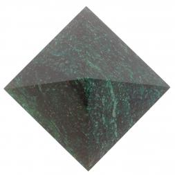 Пирамида 6,5х6,5х5,5 см камень змеевик