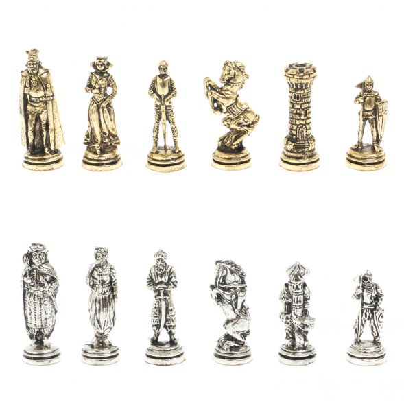 Шахматы подарочные &amp;quot;Рыцари&amp;quot; из змеевика доска 28х28 см 127729