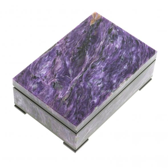 Шкатулка из чароита &amp;quot;Гармония&amp;quot; 10,5х7х4 см 123509