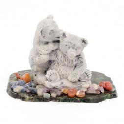 Сувенир из мрамолита "Медвежата"