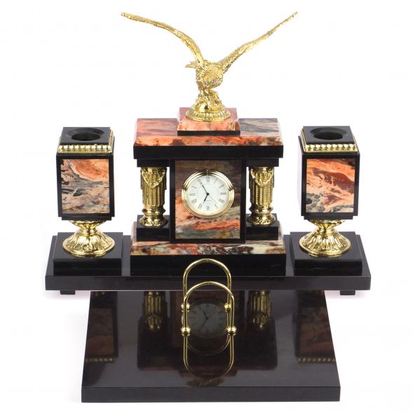 Письменный набор из яшмы с бронзой &amp;quot;Горный орел&amp;quot; 117836