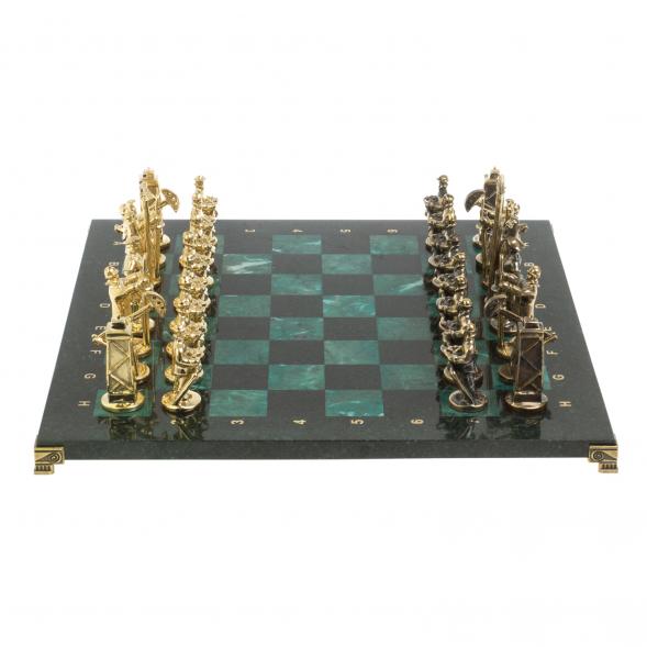 Шахматы сувенирные &amp;quot;Нефтяники&amp;quot; 44х44 см шабровский змеевик 127409