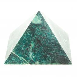 Пирамида 7,5х7,5х6 см камень змеевик
