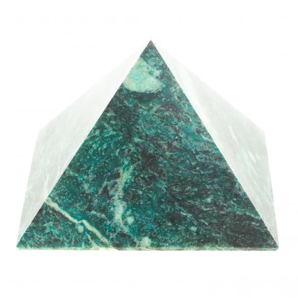 Пирамида 7,5х7,5х6 см камень змеевик 113875