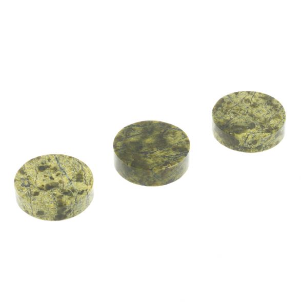 Фишка для виски 3 см из светло-зеленого змеевика 127332