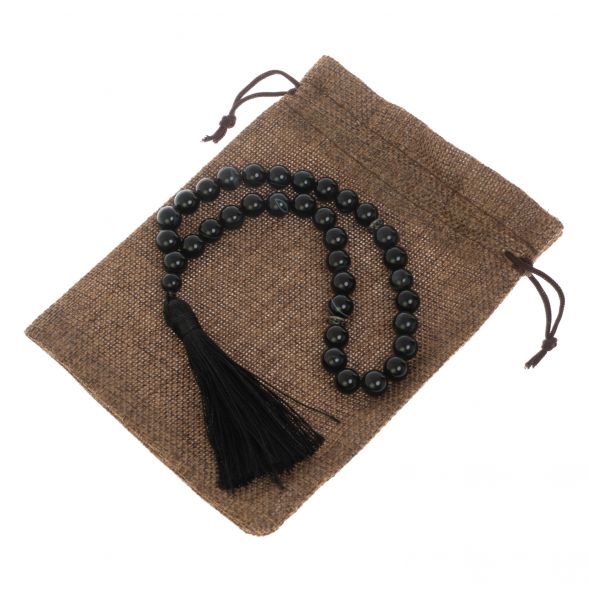 Четки из камня черный агат 35 бусин 128577