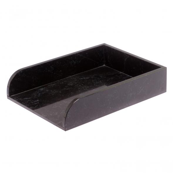 Лоток для бумаг А4 из черного змеевика 121081