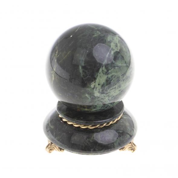 Шар &amp;quot;Антистресс&amp;quot; из нефрита 10 см на подставке 124287