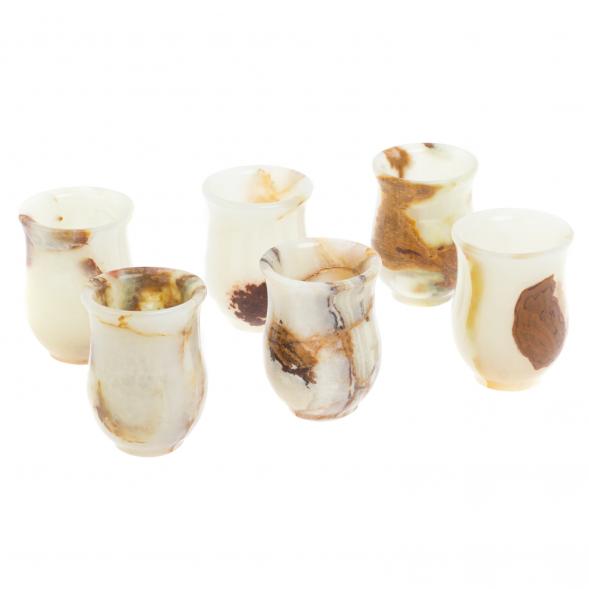 Набор стопок из оникса 60 мл в футляре 6 шт 5,2х7 см (2х3) 126477