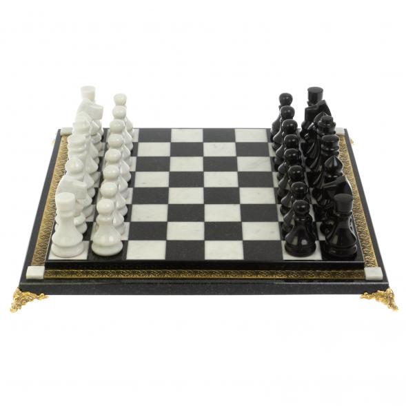 Шахматы &amp;quot;Традиционные&amp;quot; из бронзы и мрамора 44,5х44,5 см 128655