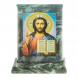 Икона настольная Спаситель малая змеевик 7,5х6,5х8 см 119971
