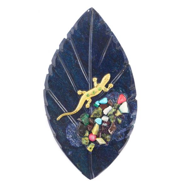 Магнит &amp;quot;Ящерица на листе&amp;quot; синий 120056