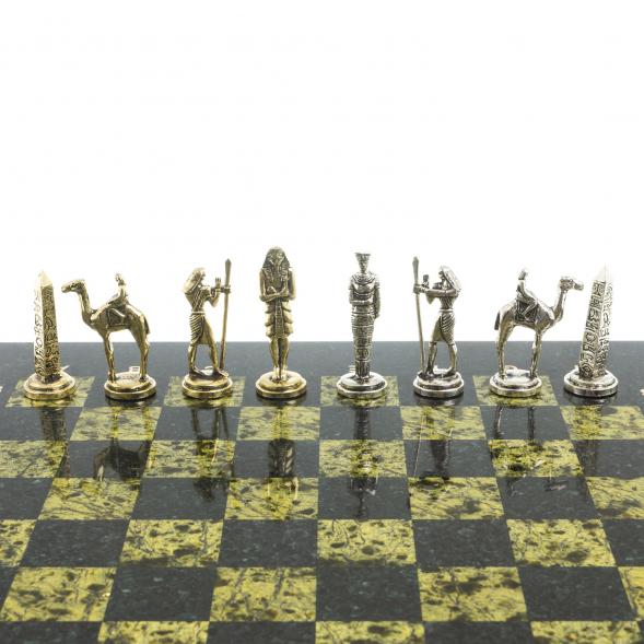 Шахматы &amp;quot;Древний Египет&amp;quot; доска 32х32 см из камня змеевик 122674