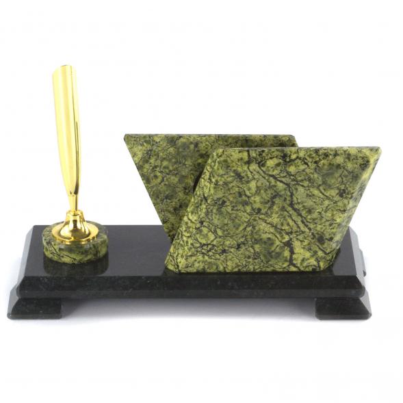 Настольный письменный мини-набор из змеевика 113225