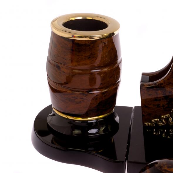 Настольный прибор &amp;quot;Медведь&amp;quot; из обсидиана 126249