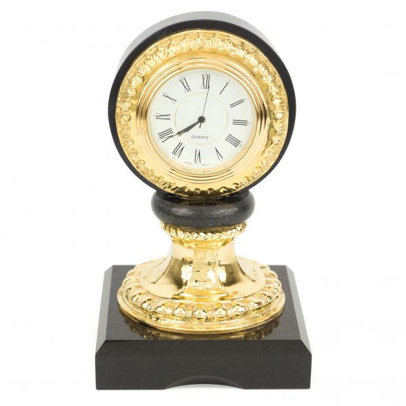 Настольные часы из бронзы и камня долерит 118128
