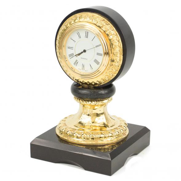 Настольные часы из бронзы и камня долерит 118128