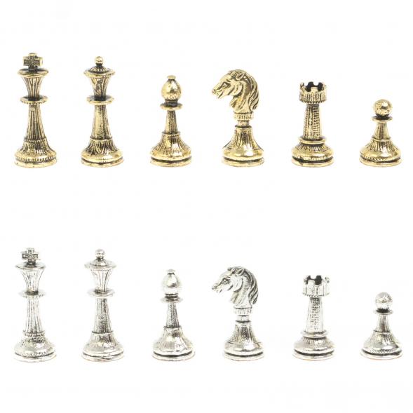 Шахматы турнирные &amp;quot;Стаунтон&amp;quot; из мрамора и змеевика 28х28 см 127732