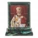 Икона настольная Николай Чудотворец малая змеевик 7,5х6,5х8 см 119972