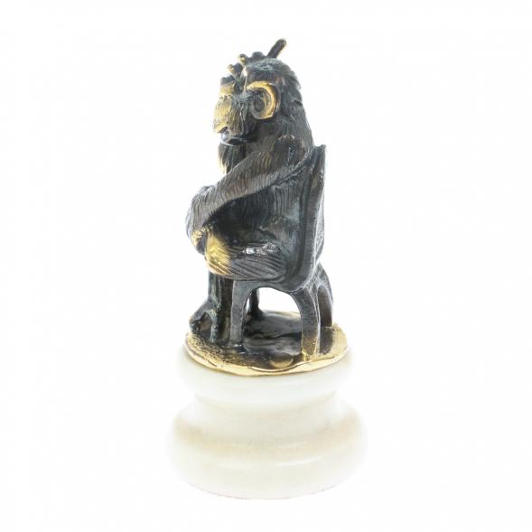 Статуэтка &amp;quot;Обезьяна с телефоном&amp;quot; мрамор бронза 128789