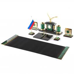 Письменный прибор "Орел" из малахита 7 предметов