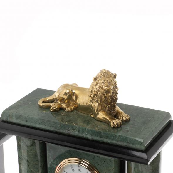 Настольный набор &amp;quot;Лев&amp;quot; из офиокальцита 129979