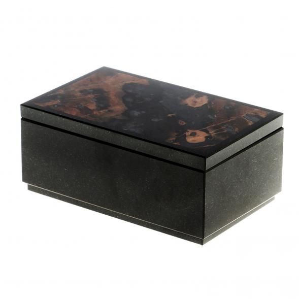 Шкатулка из яшмы прямоугольная 13х8х5,5 см 124534