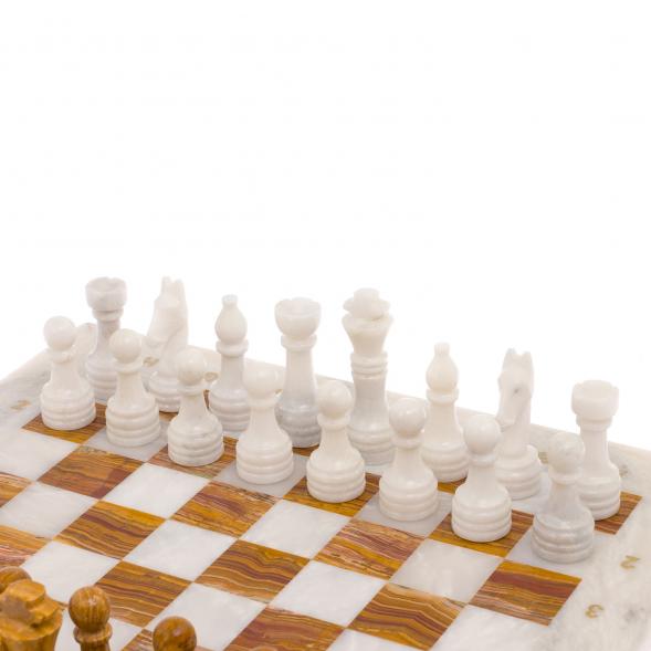Шахматы из оникса &amp;quot;Европейские&amp;quot; доска 37х37 см 125653