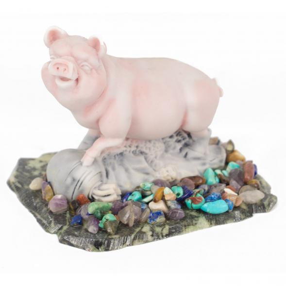 Сувенир &amp;quot;Свинка&amp;quot; из мрамолита 117020