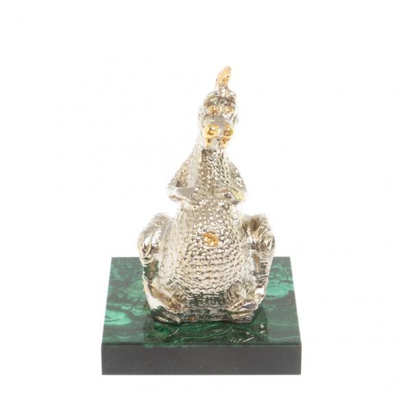 Статуэтка &amp;quot;Пузатый дракон&amp;quot; малахит бронза 127253