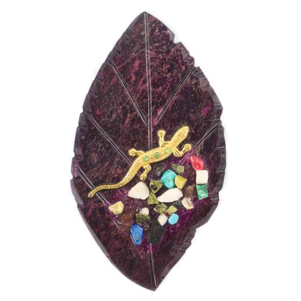 Магнит &amp;quot;Ящерица на листе&amp;quot; красный 120058