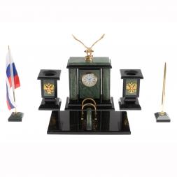 Настольный набор &amp;quot;Орел&amp;quot; из офиокальцита