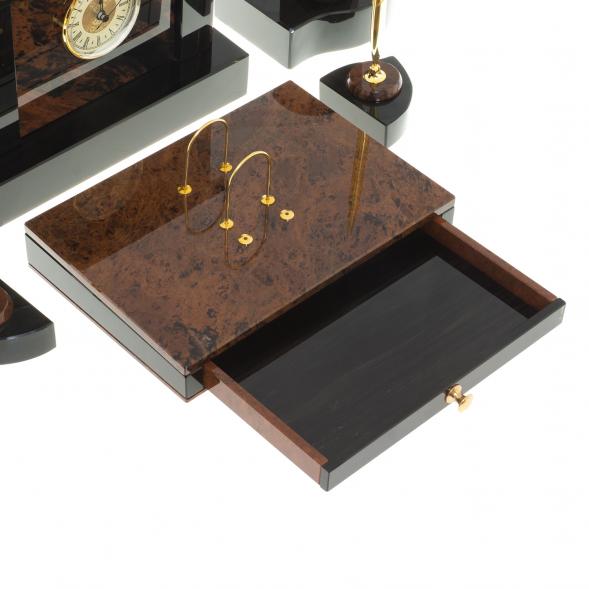 Письменный набор &amp;quot;Королевский&amp;quot; из обсидиана 122339