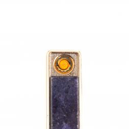 USB зажигалка из камня флюорит сиреневый