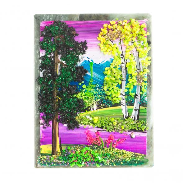 Настольное панно из камня &amp;quot;Рассвет&amp;quot; 7,5х10 см 122531