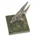 Статуэтка из бронзы &amp;quot;Скалярия&amp;quot; на подставке змеевик 123236
