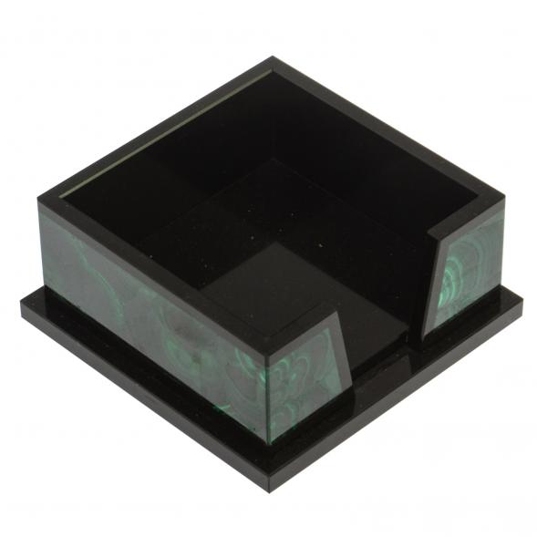 Лоток для бумаг &amp;quot;Кубарик&amp;quot; из камня малахит 125654