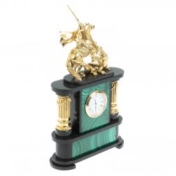 Часы "Георгий Победоносец" камень малахит