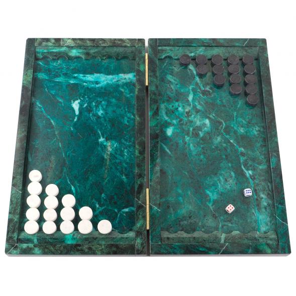 Нарды из камня змеевик 120570