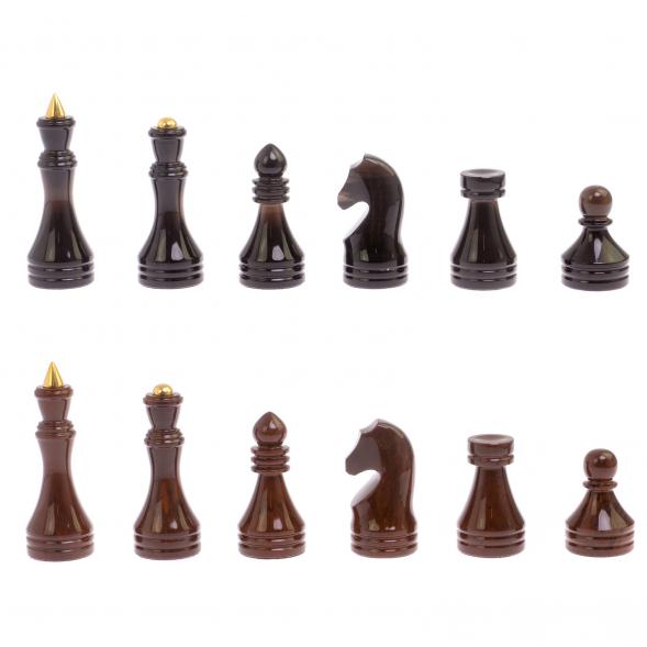 Шахматный стол с фигурами &amp;quot;Классический&amp;quot; камень обсидиан 124914