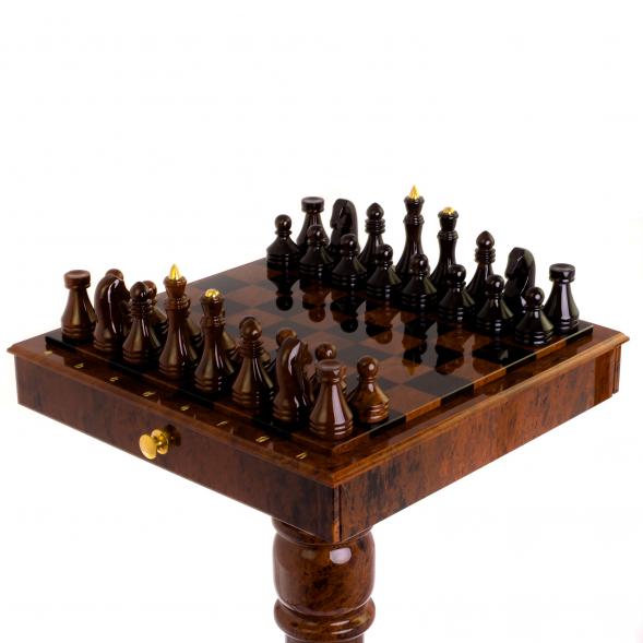Шахматный стол с фигурами &amp;quot;Классический&amp;quot; камень обсидиан 124914