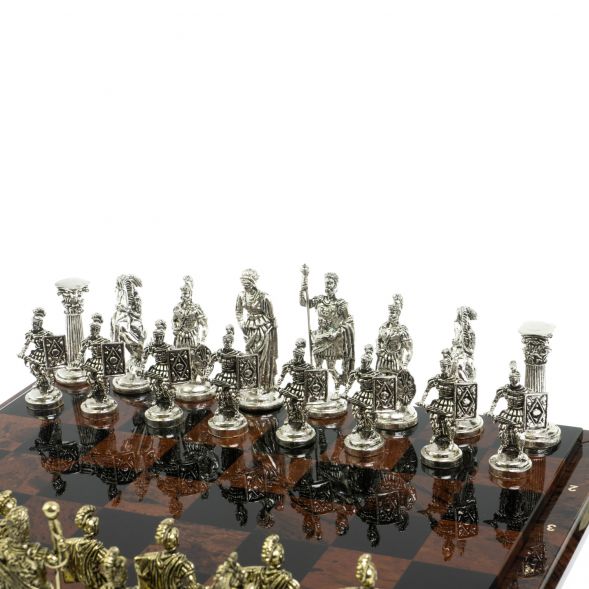 Шахматы &amp;quot;Римские войны&amp;quot; доска 40х40 см из обсидиана 128359