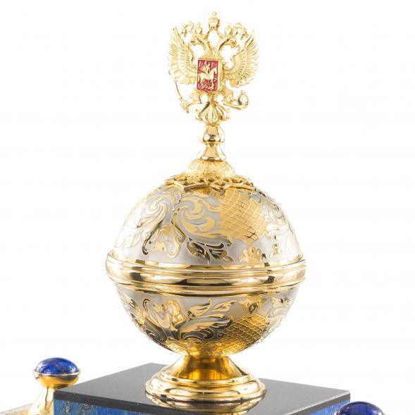 Письменный набор руководителя &amp;quot;Держава&amp;quot; камень лазурит 120473