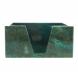 Лоток для бумаг &amp;quot;Кубарик&amp;quot; из темно-зеленого змеевика 11х11х5 см 123515