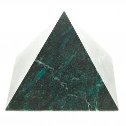 Пирамида 10,5х10,5х6,5 см камень змеевик