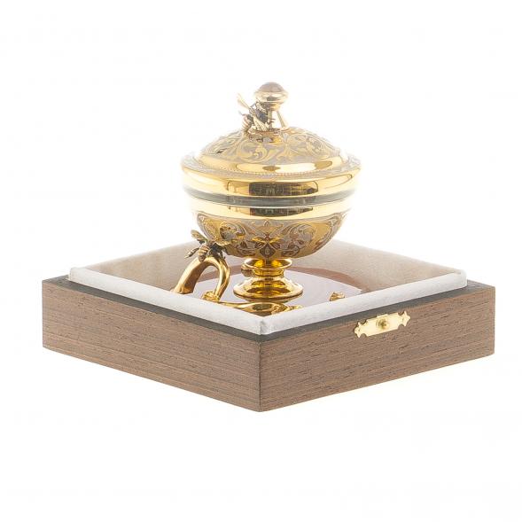 Медовница &amp;quot;Пчелки&amp;quot; камень агат Златоуст 123324