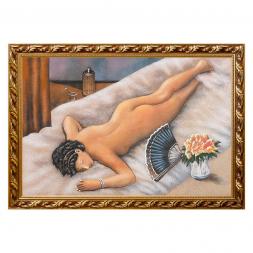 Картина "Спящая девушка" багет 46х66 см, каменная крошка