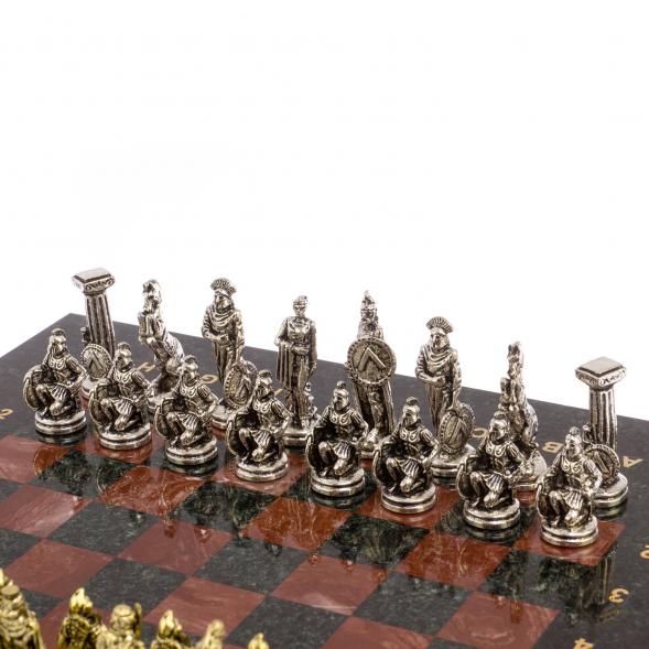 Шахматы &amp;quot;Царь Леонид&amp;quot; доска 28х28 см лемезит 126039