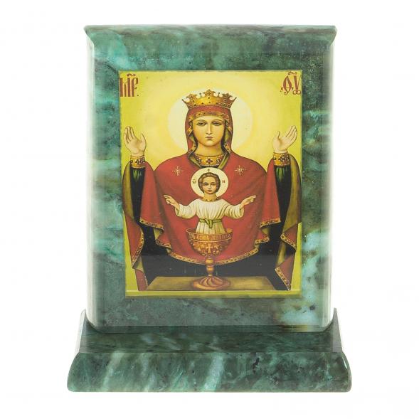 Икона настольная Неупиваемая Чаша малая змеевик 7,5х6,5х8 см 119990