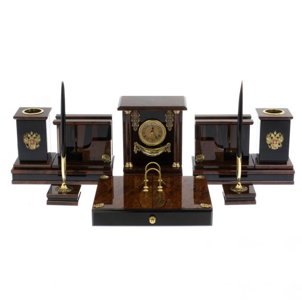 Настольный набор &amp;quot;Версаль&amp;quot; из обсидиана 129103